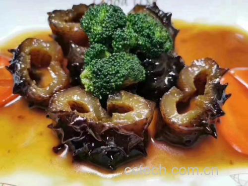 海参炒西兰花成品图