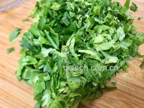香菜和茴香清洗与切配过程