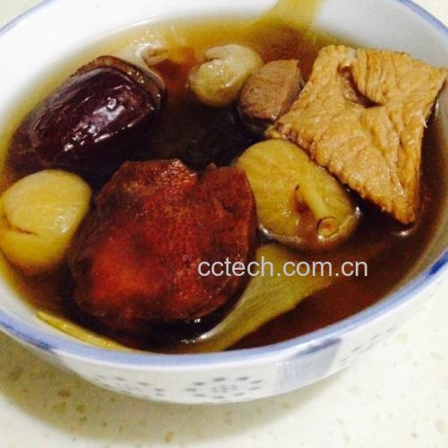 红参田七煲瘦肉成品图