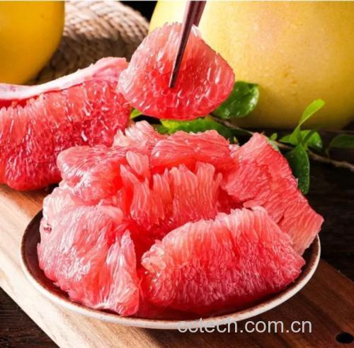 山红柚子果肉特写
