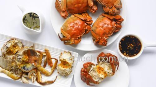 螃蟹与柿子分开食用示意图