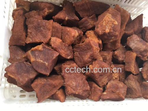茄子肉丁打卤面成品酱汁浓稠