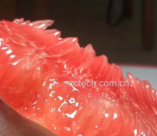 牛奶葡萄柚果冻特写