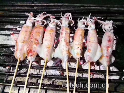 鱿鱼炒制过程图示